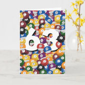 誕生日ビリヤード・ボール63誕生日 カード (黄色い花)