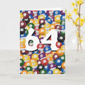 誕生日ビリヤード・ボール64誕生日 カード (黄色い花)