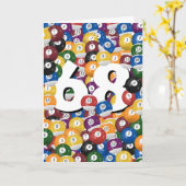 誕生日ビリヤード・ボール68誕生日 カード (黄色い花)