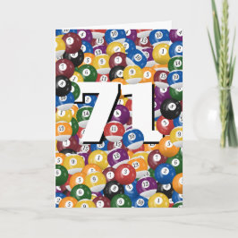 誕生日ビリヤード・ボール71誕生日 カード