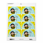 誕生日ビーギフトラベル ラベル (フルシート)