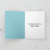 誕生日ビーチビキニを着たヒトデ カード (内部)