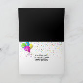 誕生日ビールと紙吹雪 カード (内部)