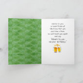 誕生日ビールトーストオンフィッシュデザイン カード (内部)