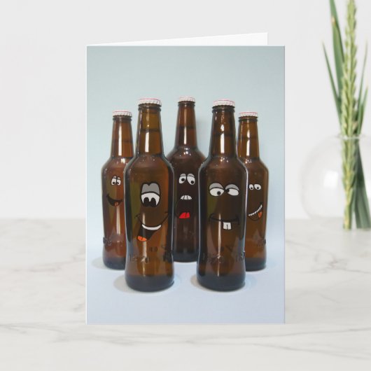 誕生日ビールユーモア カード (正面)