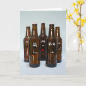誕生日ビールユーモア カード (黄色い花)