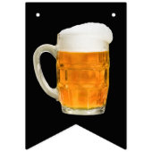 誕生日ビール応援ブラック バンティングフラッグ (第2の旗)