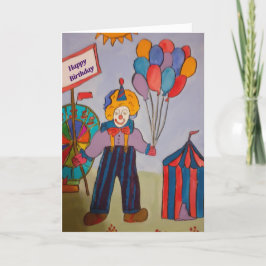 誕生日ピエロ誕生日カード サンキューカード