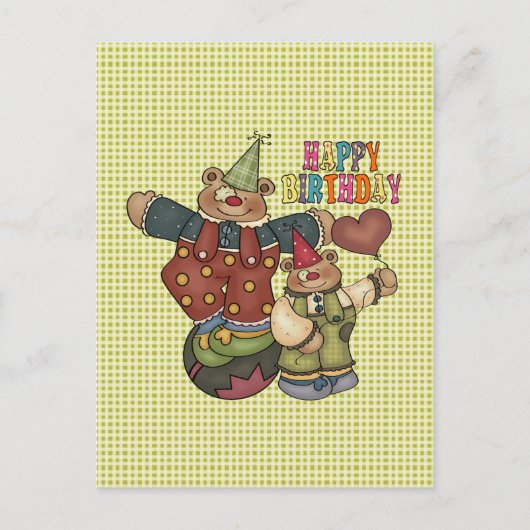 誕生日ピエロ ポストカード (正面)