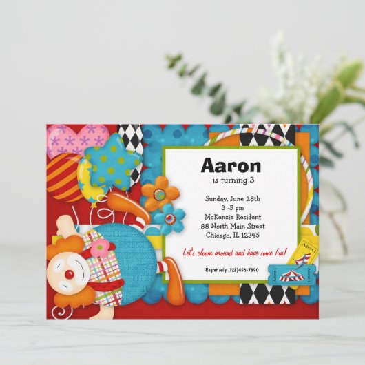 誕生日ピエロ 招待状 (スタンド正面)