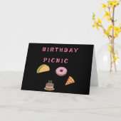 誕生日ピクニックパーティー カード (黄色い花)