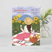 誕生日ピクニック招待状 招待状 (スタンド正面)