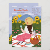 誕生日ピクニック招待状 招待状 (正面/裏面)