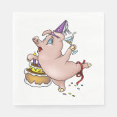 誕生日ピグパートリング スタンダードランチョンナプキン (正面)