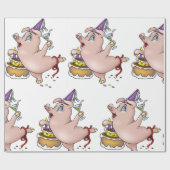 誕生日ピグパートリング ラッピングペーパー (フラット)