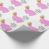 誕生日ピグ名前をカスタムする包装紙 ラッピングペーパー (角)