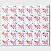 誕生日ピグ名前をカスタムする包装紙 ラッピングペーパー (フラット)