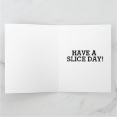 誕生日ピザグリーティおもしろいングカード カード (内部)