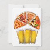 誕生日ピザパーティの招待状 招待状 (正面)