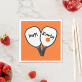 誕生日ピックボールとパドル スタンダードカクテルナプキン (インサイチュ)