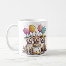 誕生日ピットブルドッグ コーヒーマグカップ