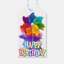 誕生日ピニールホイール ギフトタグ