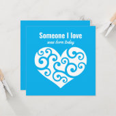 誕生日ピュアブルーハートCC1220が好きな人 カード (正面/裏面インサイチュ)