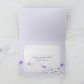 誕生日ピンクのベゴニアで紫色の散水缶 カード (内部)