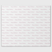 誕生日ピンクのメタリック金ゴールドシック ラッピングペーパー (フラット)