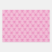 誕生日ピンクの名前女の子 ラッピングペーパーシート (正面2)