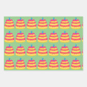 誕生日ピンクケーキ2 ラッピングペーパーシート (正面2)