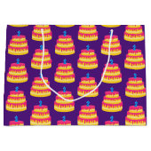 誕生日ピンクケーキ2 ラージペーパーバッグ (正面)