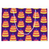誕生日ピンクケーキ2 ラージペーパーバッグ (裏面)