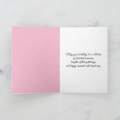 誕生日ピンクコスモスブーケ カード (内部)