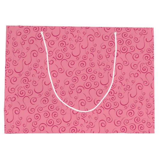 誕生日ピンクコスモマルティニアルコールカスタムイベント ラージペーパーバッグ (裏面)