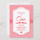 誕生日ピンクゾウパーティー 招待状 (正面)