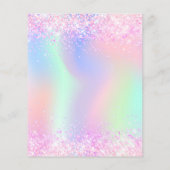 誕生日ピンクパープルグリッターフローラ チラシ (裏面)