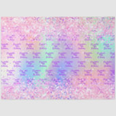 誕生日ピンクパープルグリッターホログラフィック 薄葉紙 (正面)