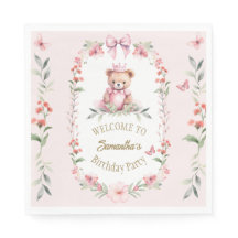 誕生日ピンクフローラファンタジーズ&テディベアハグ