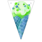 誕生日ピンクブルーアイスクリームコーンパーティー バンティングフラッグ (第2の旗)