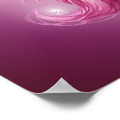 誕生日ピンクペガサスファンタジーデザインマット ポスター (角)