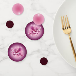 誕生日ピンクペガサスファンタジーデザイン コンフェッティ