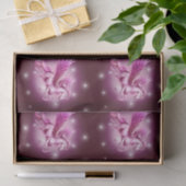 誕生日ピンクペガサスファンタジーデザイン 薄葉紙 (ギフト)