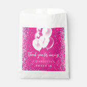 誕生日ピンクホワイトバルーンパーティー フェイバーバッグ (正面)