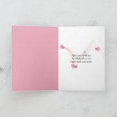 誕生日ピンクローズブーケ カード (内部)