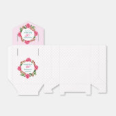 誕生日ピンクローズレッドホワイトペチュニア水玉模様 フェイバーボックス (折り畳みなし)