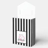 誕生日ピンクローズ白黒ストライプ フェイバーボックス (オープン)