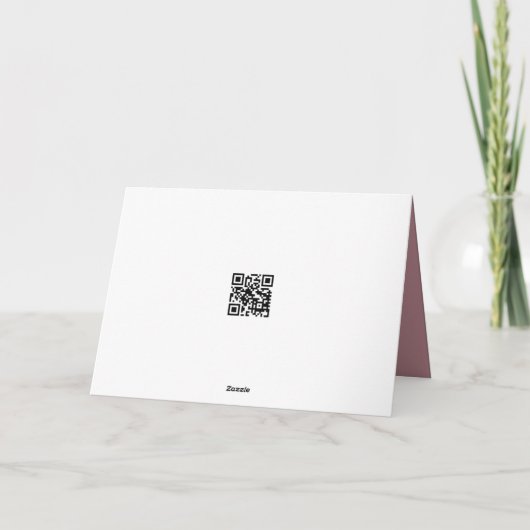 誕生日ピンク牡丹ユーモア カード (裏面)