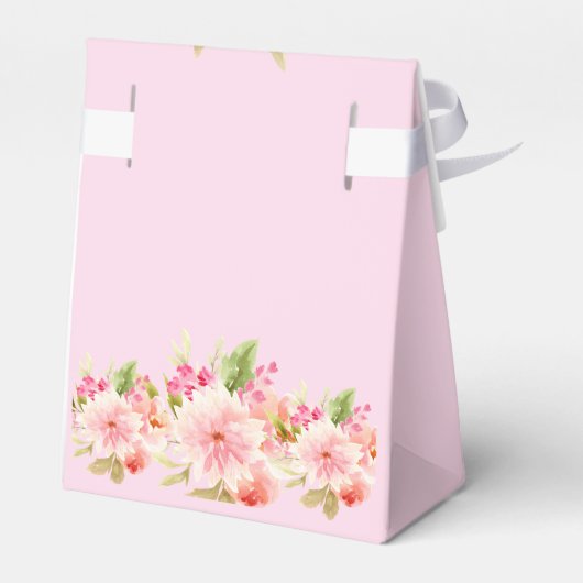 誕生日ピンク花模様モノグラ感謝していムユー フェイバーボックス (裏面サイド)