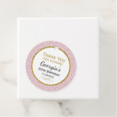 誕生日ピンク金ゴールドサンキューメッセージカード フェイバータグ (インサイチュ)